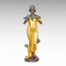 Statuette de grande figure Sculpture sur bronze de fée forestière Tpls-047